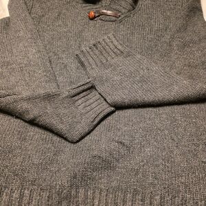 ​Title: James Tattersall London Wool Blend Knit Sweater - Gray - Size M